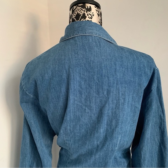 ZARA The Erin Denim Wrap Dress - Picture 11 of 14